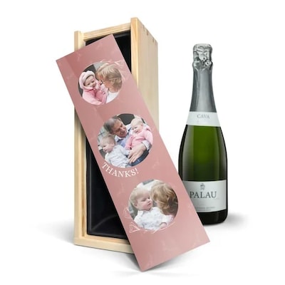 Cava Palau Gazo Wine In Engraved Case