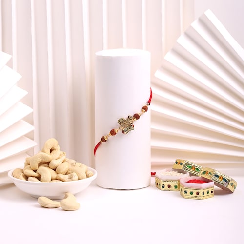 Buy Shiv Bhaiya Rakhi With Cashew Nut