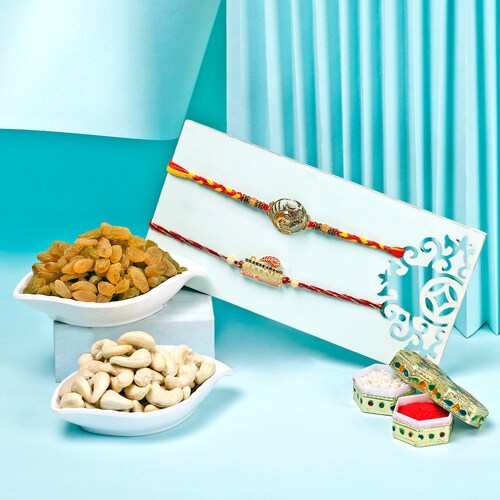 Buy Ganesha And Krishna Bhaiya Rakhi With Combo