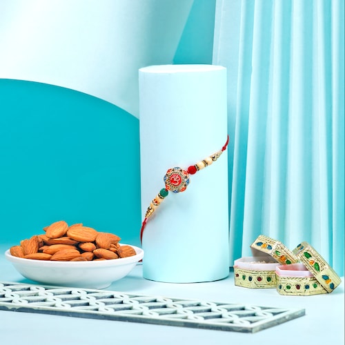 Buy Om Bro Rakhi With Almonds 100 gm