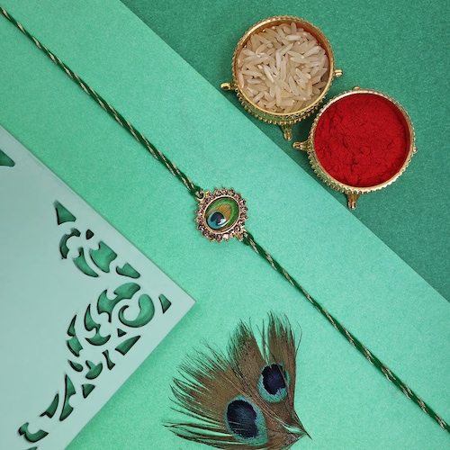 Buy Peacock Feather Rakhi