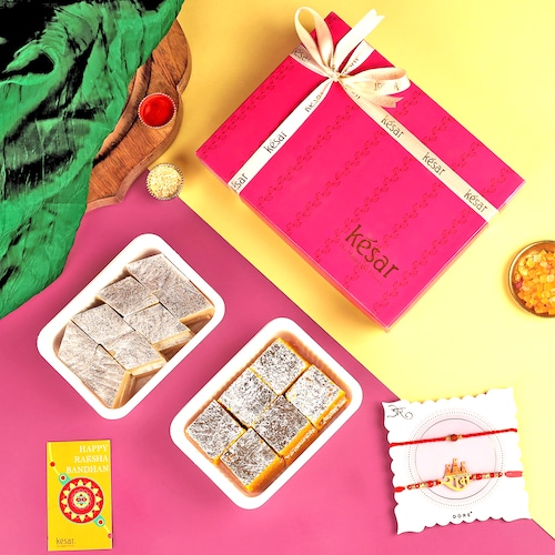 Buy Rich Sweet Treats with Ram Rakhi