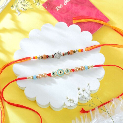 Buy Evil Eye Rakhi with Hamsa Rakhi