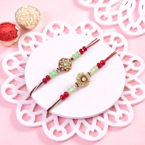 Buy Set of 2 Floral Rakhi