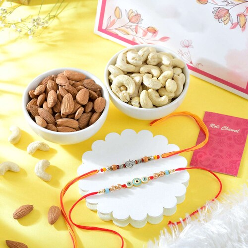 Buy Dryfruits with 2 Rakhis