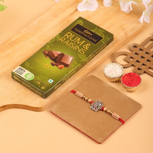 Buy Designer Rakhi with Tempotation Rum Resin