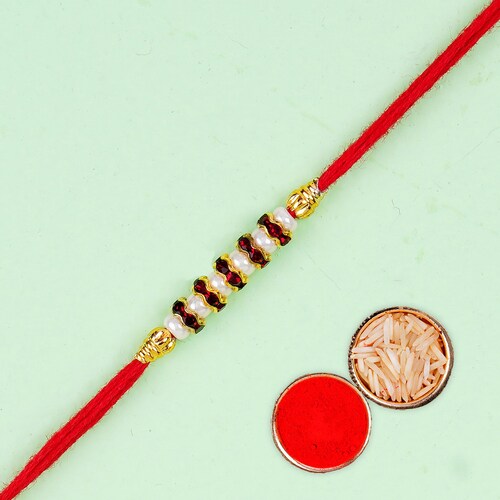 Buy Pearl and Stone Rakhi