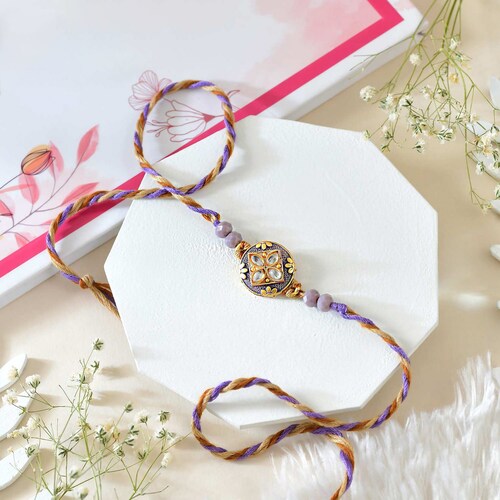 Buy Beautiful Lavender Colored Rakhi