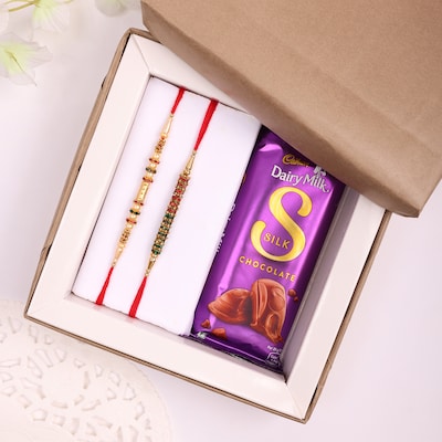 Delightful Cadbury Silk And Rakhi Combo