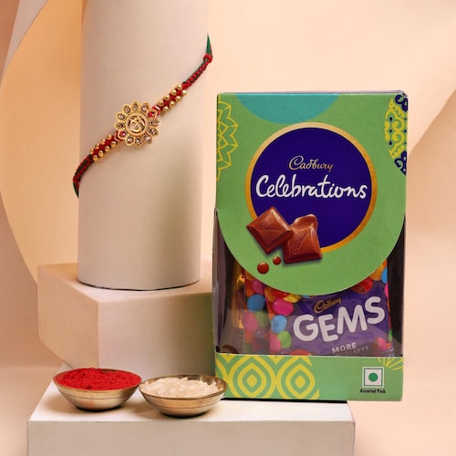 Buy Meenakari Rakhi With Assorted  Celebrations