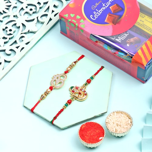 Buy Set of 2 Rakhi with Cadbury Celebration