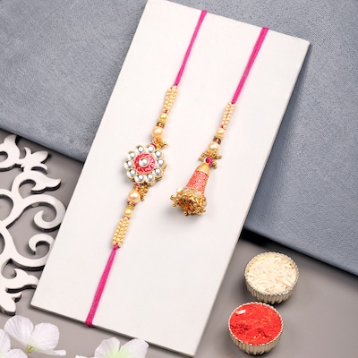 Bhaiya Bhabhi Rakhi with Traditional Rakhi