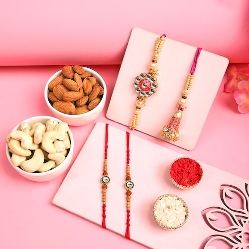 Buy Family Rakhi Set with Dryfruits