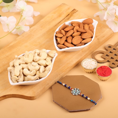 Buy Meenakari Rakhi with Dryfruits