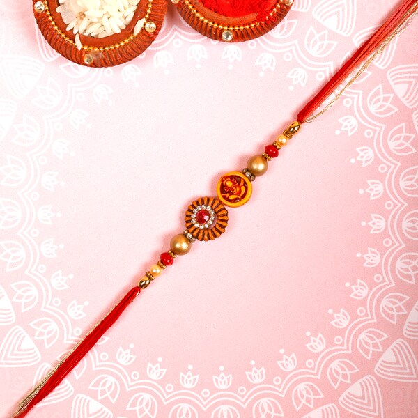 Note Rakhi Ganesha Blessings Beaded Rakhi Set | Winni