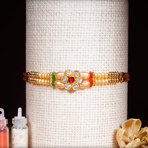 Buy Floral Pearl Rakhi