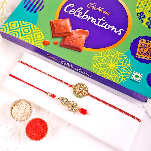 Buy Bhaiya Bhabhi Rakhi Set Chocolate Combo