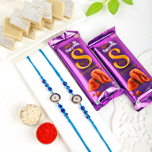 Buy Premium Rakhi Combo with Chocolates and Sweets