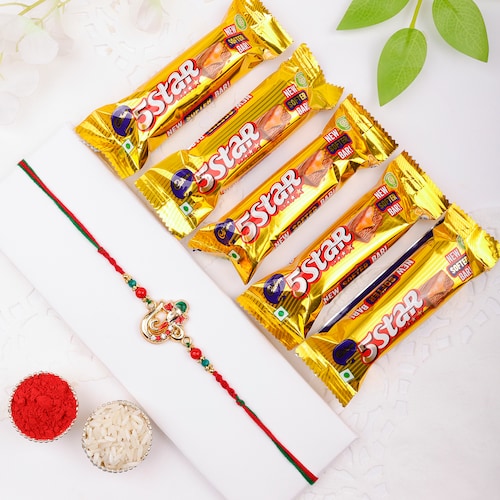 Buy Holy Devotional Rakhi with Chocolate Goodness