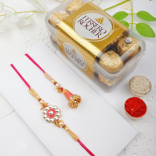 Buy Bhaiya Bhabhi Rakhi Set with Ferrero Magic