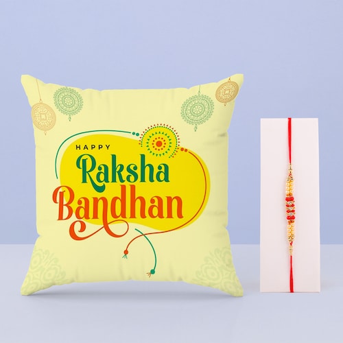 Buy Raksha Bandhan Cushion N Pearl Rakhi