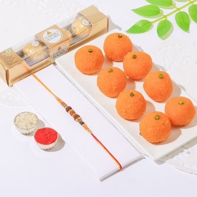 Rudraksh Rakhi with Tempting Bliss