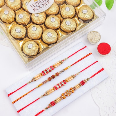Rakhi Set with Ferrero Rocher