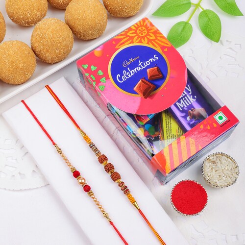 Buy Rakhi Joy with Besan Ladoo and Chocolate