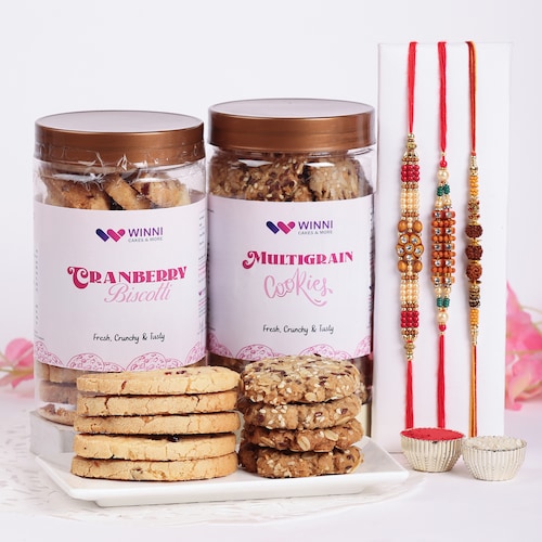 Buy Deluxe Rakhi Treat with Cookies