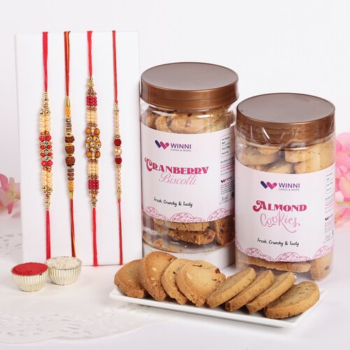 Buy Rakhi Delight with Cranberry and Almond Cookies