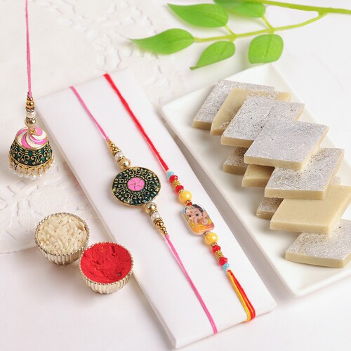 Buy Family Love Rakhi Hamper with Kaju Katli