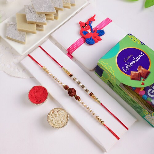 Buy Joyful Rakhi Set with Sweet Treats