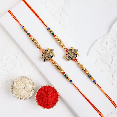 Kalash Meenakari  Set of 2 Rakhi