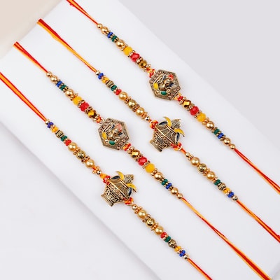 Rustic Divine Set of 4 Rakhi