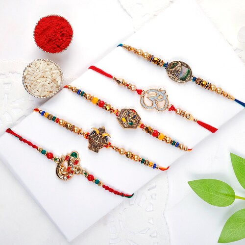 Buy Auspicious  Set of 5 Rakhi