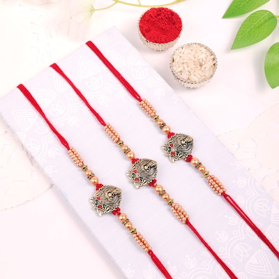 Melodic Ganisha Rakhi Set of 3