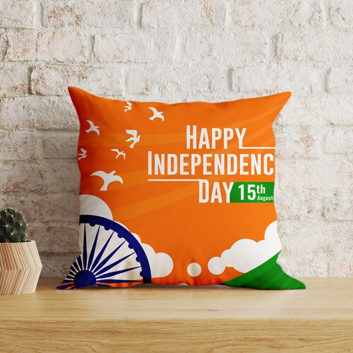 Buy Vibrant Independence Day Cushion