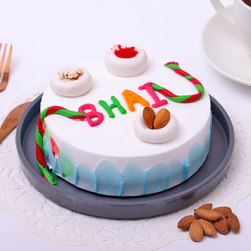 Buy Delicious Bhai Theme Vanilla Cake