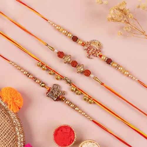 Buy Rakhi Joy with Orange Mini Thali