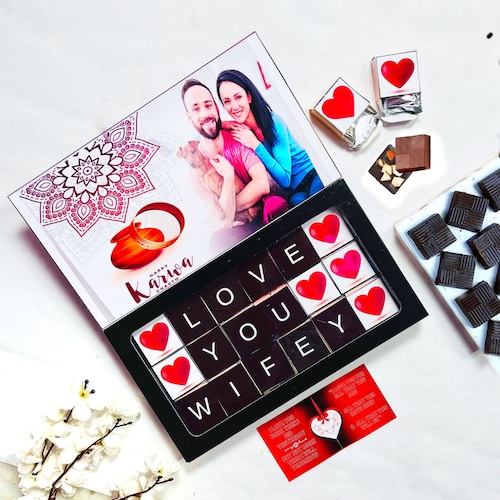 Buy Personalised Karwa Chauth Wish Choco Box