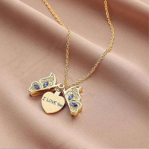 Buy Flutter Heart Charm Necklace