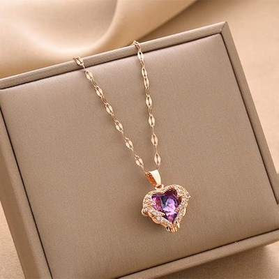 Attractive Ocean Heart Necklace