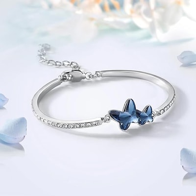 Azure Elegance Link Bracelet
