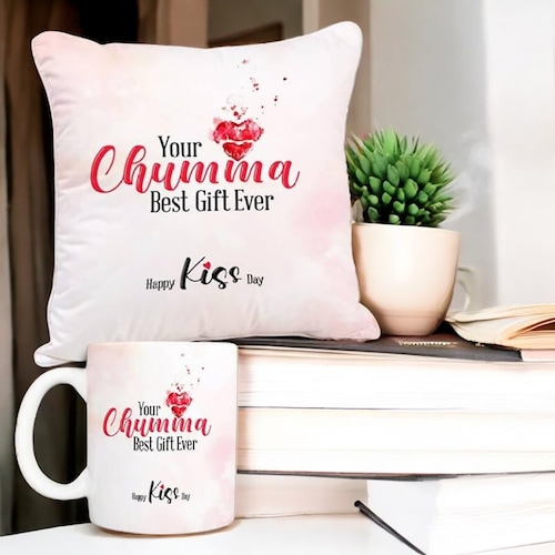 Buy Valentines Kiss Day Gift of Cushion Combo