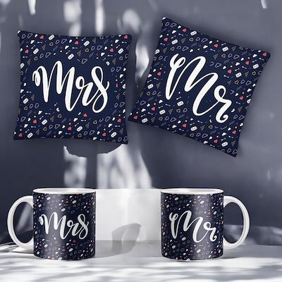 Valentine Mr and Mrs Mug Set