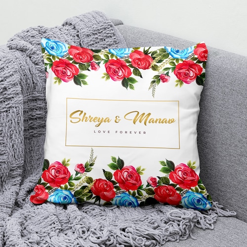 Buy Personalised Love Forever Valentine Cushion