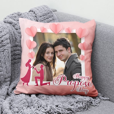 Personalised Valentines Proposal Cushion