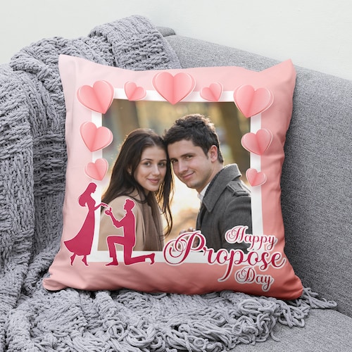 Buy Personalised Valentines Proposal Cushion