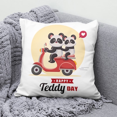 Valentines Teddy Day Fun Cushion
