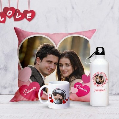 Best Valentine Personalised Cushion Mug Combo